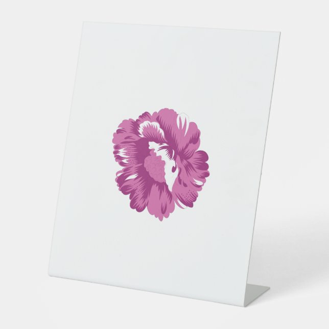 Girly, Pale Megenta, Royal Health Pedestal Sign (Front)