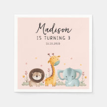 Girly Party Wild Animals Birthday 