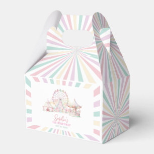 Girly Pastel Color Carnival Circus Kids Birthday Favour Box