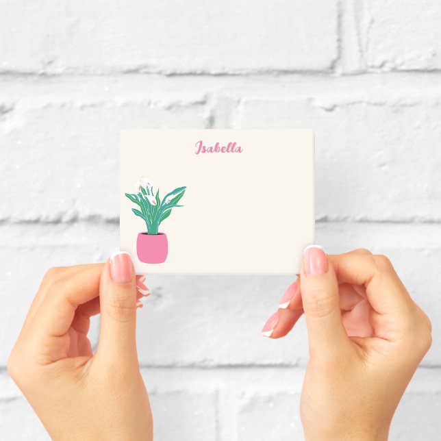 Girly Peace Lily Houseplant Post-it Notes (Creator Uploaded)