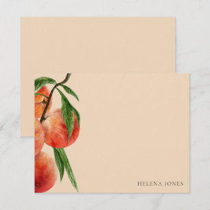 Girly Peach Correspondence Card