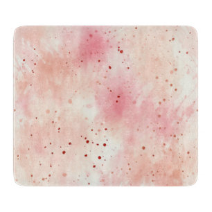 Girly Peach Pink Abstract Cutting Board
