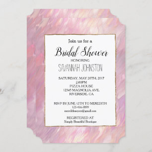 Girly Pearl Pink Invitation