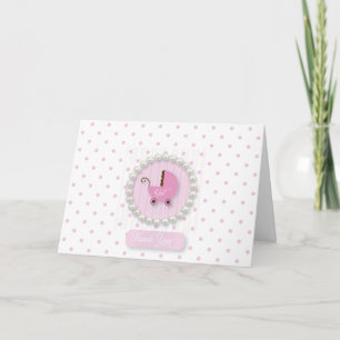 Girly Pearls and Polka dots baby You cards