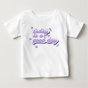Girly Phrase Stars Hearts Rays Purple Baby T-Shirt