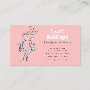 Girly Piggy Fun Pink Boutique Business Card