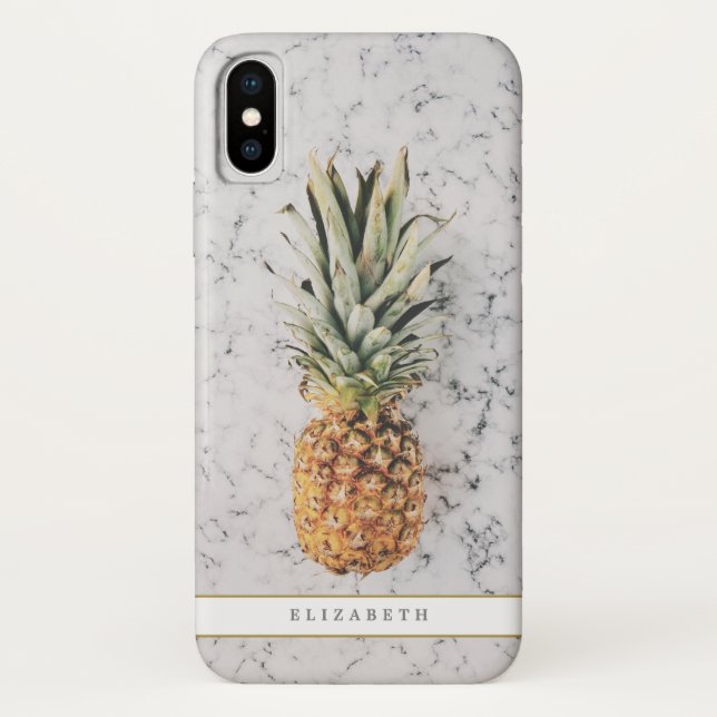 Girly Pineapple Tropical Photo Case-Mate iPhone Case (Back)