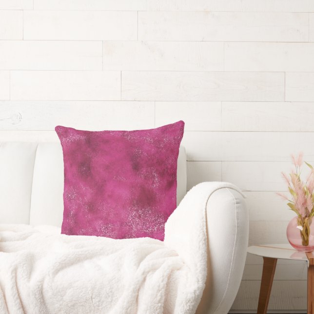Girly Pink Abstract Glitz Glam Glitter Cushion (Couch)