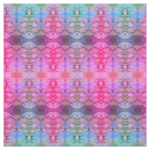 Girly Pink Abstract Watercolor Boho Pattern Fabric