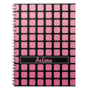 Girly Pink And Black Notebook