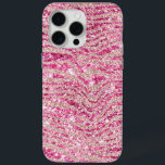 Girly Pink and Blush Glitter Zebra iPhone 15 Pro Max Case<br><div class="desc">Girly Pink and Blush Glitter Zebra</div>