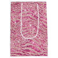 Girly Pink and Blush Glitter Zebra