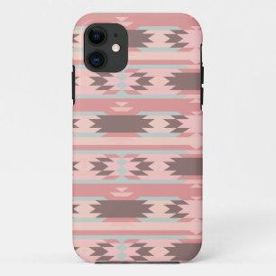 Girly Pink Aztec Pattern iPhone 11 Case
