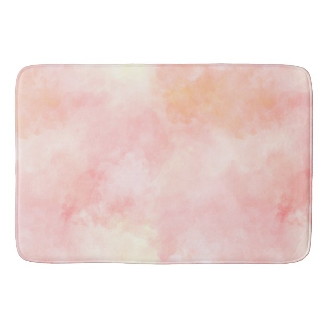 Girly Pink Blush Peach      Bath Mat (Front)