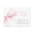 Girly Pink Bow Baby Shower Books for Baby