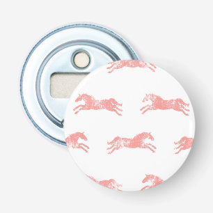 Girly Pink Classic Equestrian Horses Bottle Opener
