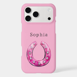 Girly Pink Cowgirl Faux Jewel Horse Shoe