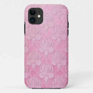 Girly Pink Damask iPhone 5 Case
