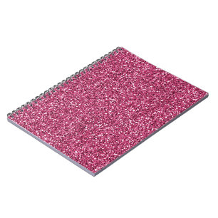 Girly Pink Glitter          Notebook