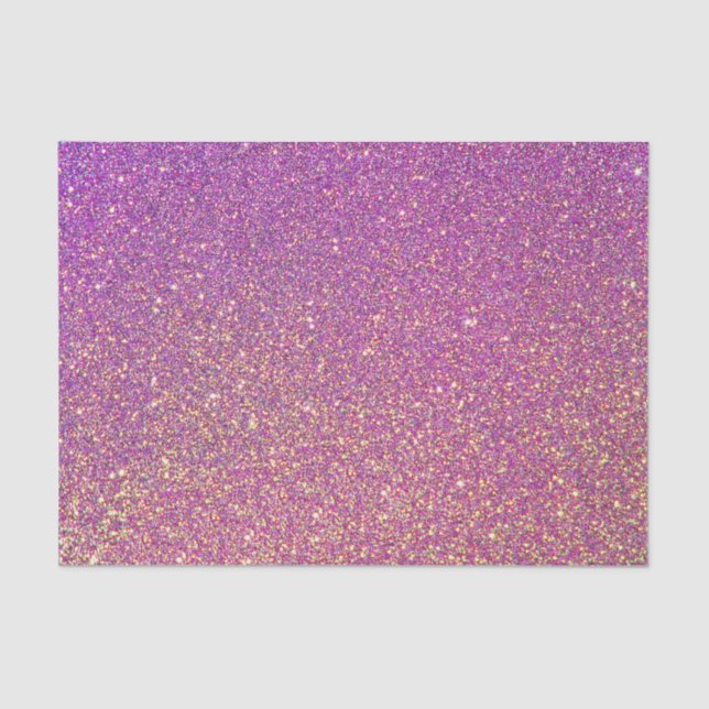 Girly Pink Glitter Pattern Tissue Paper (Front)