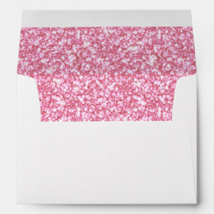 Girly Pink Glitter Printed Envelope