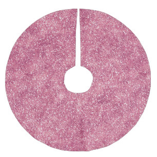 Girly Pink Glitter Sparkle Glitz   Brushed Polyester Tree Skirt