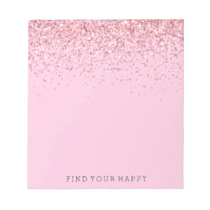 Girly Pink Glitter Sparkle Notepad