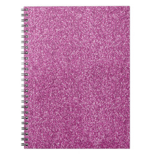 Girly Pink Glitz Glitter Notebook