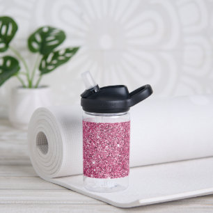Girly Pink Glitz Glitter  Water Bottle