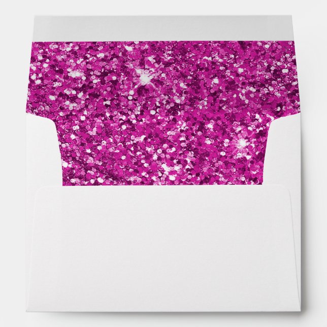 Girly Pink Glitzy Glitter Envelope (Back (Bottom))