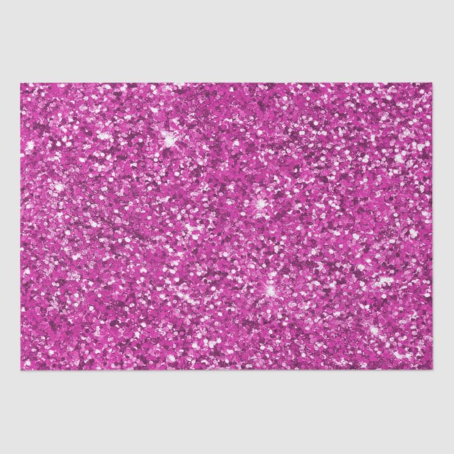 Girly Pink Glitzy Glitter Tissue Paper (Front)
