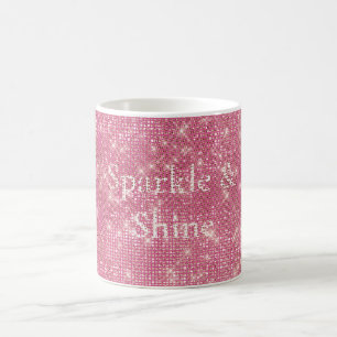 Girly Pink Glitzy Sparkle  Coffee Mug