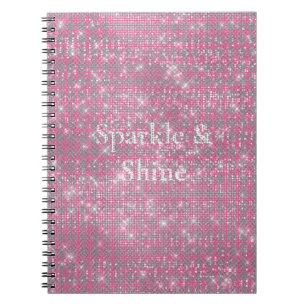 Girly Pink Glitzy Sparkle Notebook
