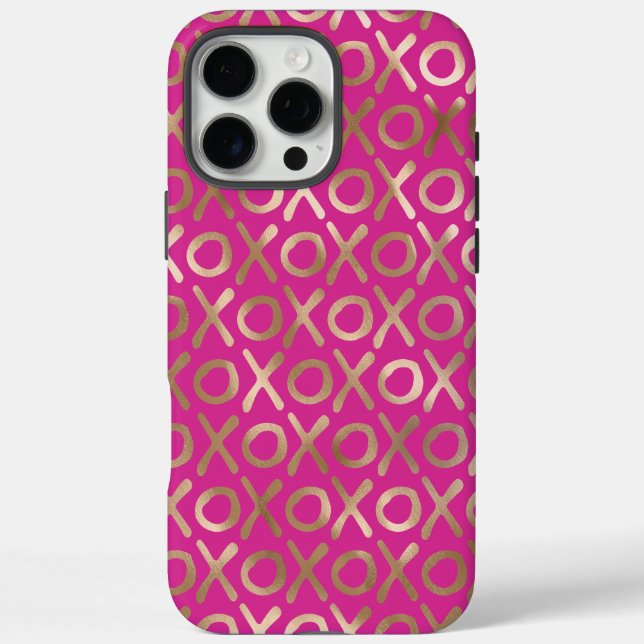Girly Pink Gold XOXO Case-Mate iPhone Case (Back)
