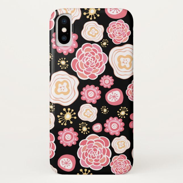 Girly Pink Honeysuckle Floral Pattern Iphone Case-Mate iPhone Case (Back)