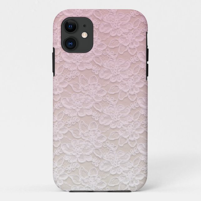 Girly PInk Lacey Pattern iPhone 5 Case (Back)
