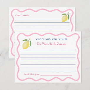 Girly Pink Lemons Advice Well Wishes For Mum Cards