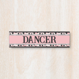 Girly Pink Leopard Diamond Custom Horse Stall Door Sign