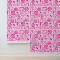 girly pink modern Architectural Blueprint Engineer