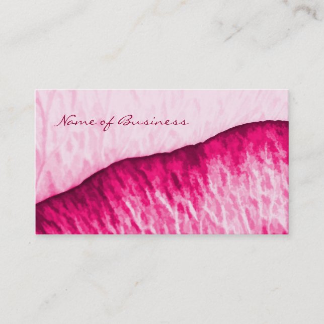 Girly Pink Modern Rose Petal Business Card (Front)