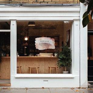 Girly Pink Modern Watercolour Branding Sign