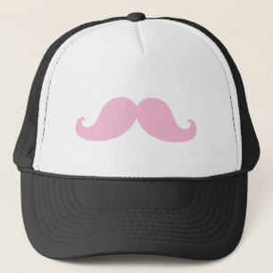 Girly Pink Moustache Trucker Hat