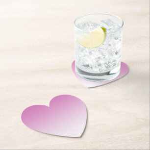 Girly Pink Ombre Paper Coaster