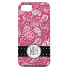 Girly PINK Paisley Pattern with Monogram