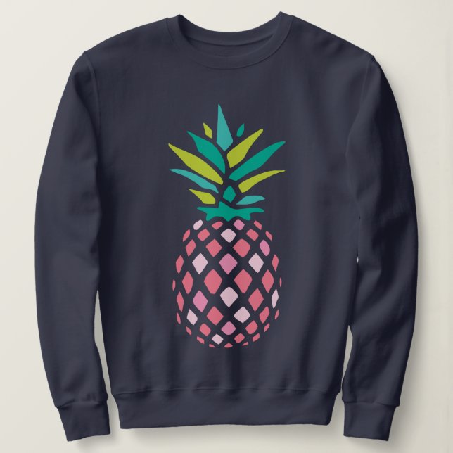 Girly Pink Pineapple Sweatshirt (Design Front)
