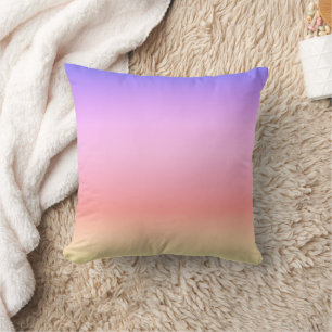 Girly Pink Purple Sunset Ombre Gradient Cushion