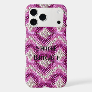 Girly Pink Purple White Pearls Zig Zag