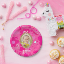 Girly Pink Retro Doll Let's Go Party Birthday