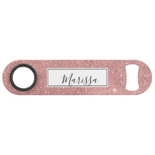 Girly Pink Rose Gold Chic Faux Glitter Pattern