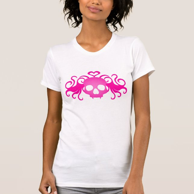 Girly pink skull T-Shirt (Front)